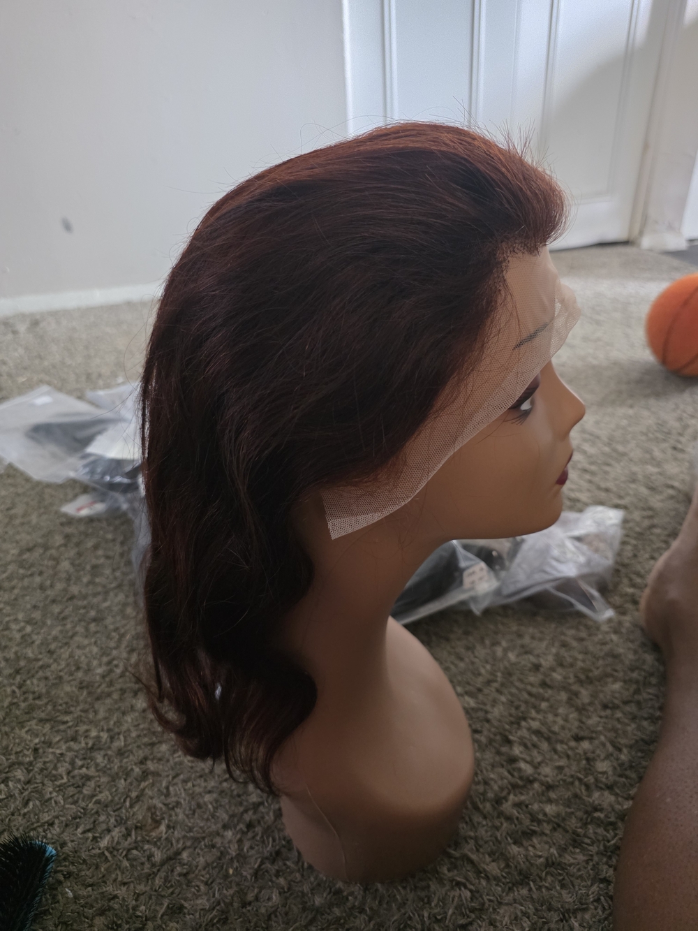 Lace Front Women’s Wig - Deep Auburn